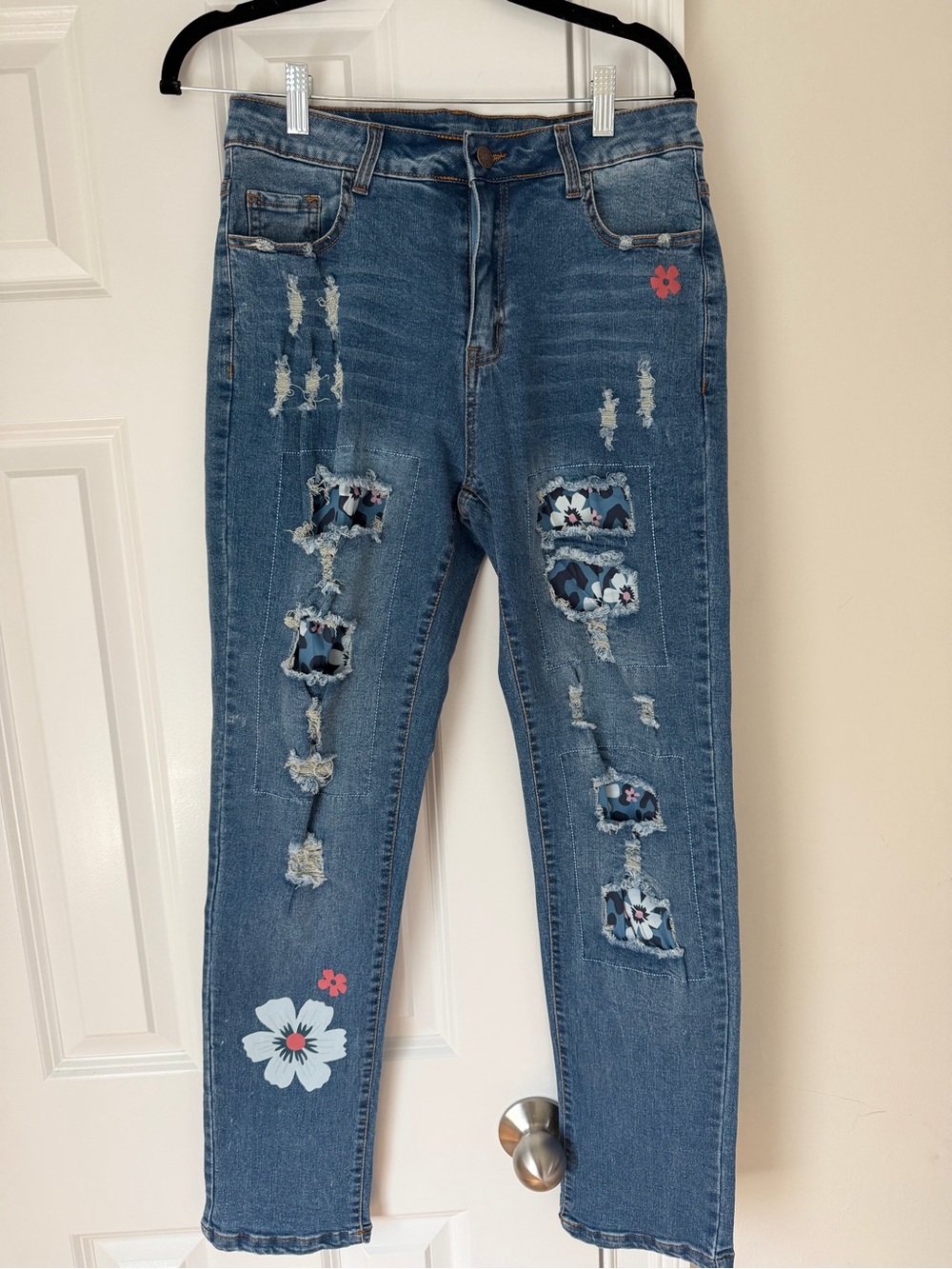 Floral Patch Women’s Jeans Denim Women’s Size M